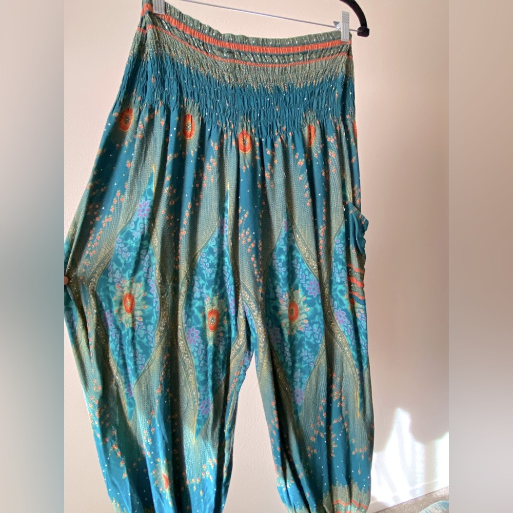 L Peacock Harem Pants